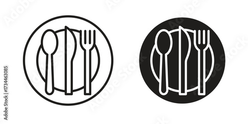 Eatery icons simple vector set. logo sign symbol set