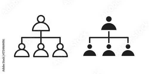 Department head icons simple vector set. logo sign symbol set