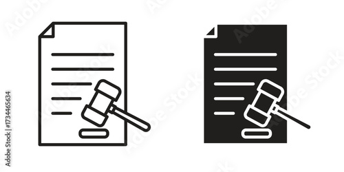Corporative law icons simple vector set. logo sign symbol set