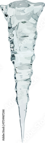 Icy icicle dripping, winter season melting design