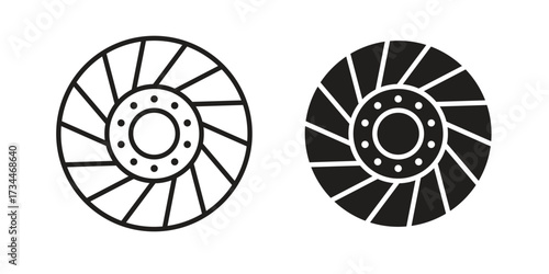 Car clutch icons simple vector set. logo sign symbol set