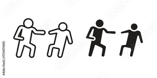 Assault icons simple vector set. logo sign symbol set