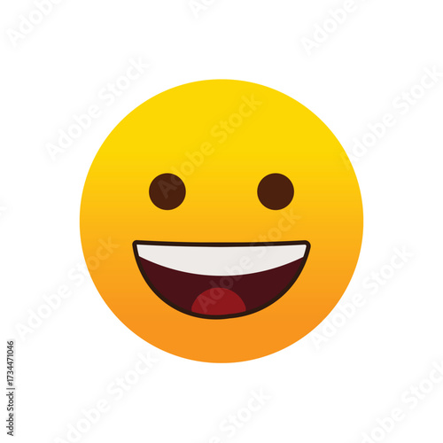 Vector LOL Emoji Icon: Positive Business Success and Market Reaction Symbol