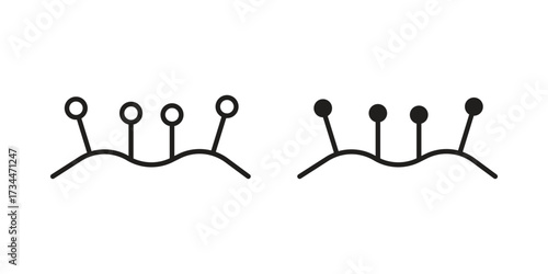 Acupuncture icons simple vector set. logo sign symbol set