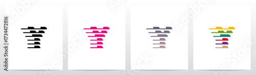 Horizontal Lines Window Blinds Letter Initial Logo Design Y