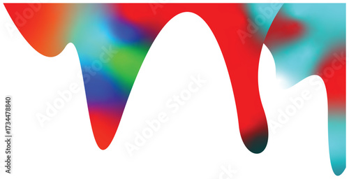 Red & Green Gradient Abstract Curve
