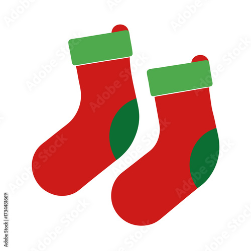 christmas sock isolated on white