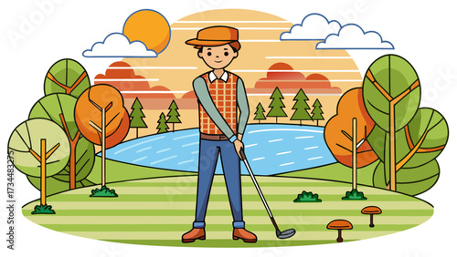Picturesque Golf Course Landscape with Rolling Fairways