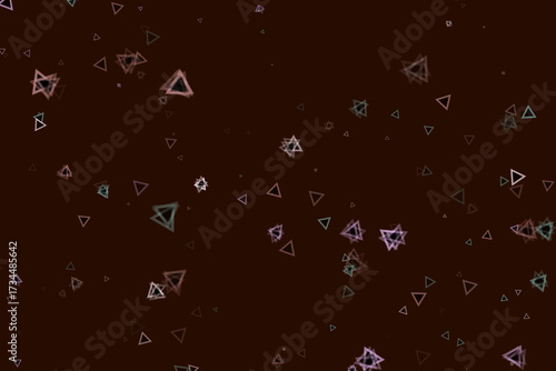 Abstract Brown Background with Scattered Geometric Triangle Pattern Design