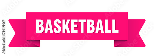 basketball ribbon isolated on transparent background. basketball ribbon