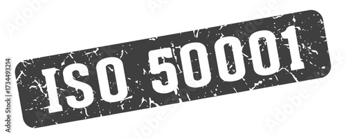 iso 50001 rectangular sign. iso 50001 stamp