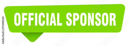 official sponsor green sign isolated on transpatent background. official sponsor sticker