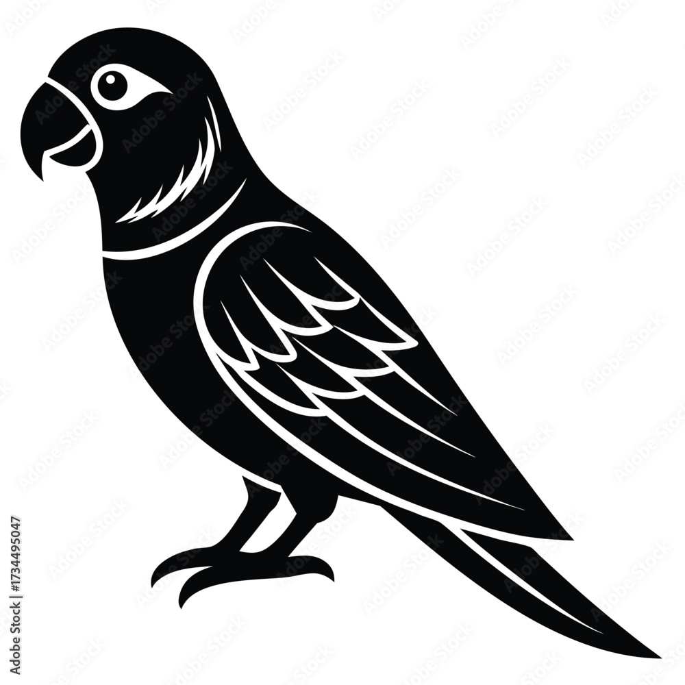 Fototapeta premium parrot vector icon on white background