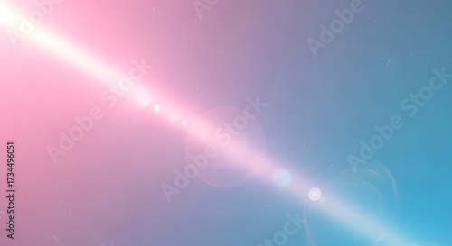 Abstract pink and blue gradient background with lens flare effect