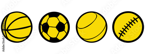 A yellow easter egg with a golden ribbon next to a white tennis ball on a play field