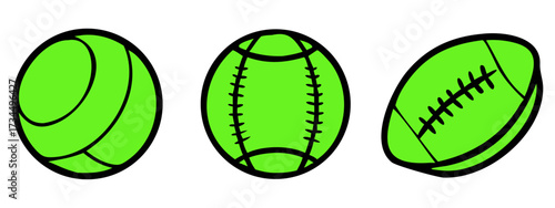 Fresh green peas vector illustration on white with a brown leather American football icon