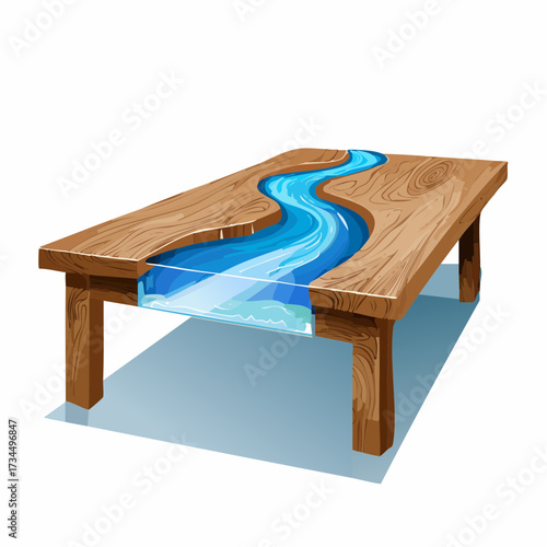 Epoxy Resin River Table