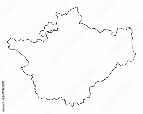 Cheshire county outline map