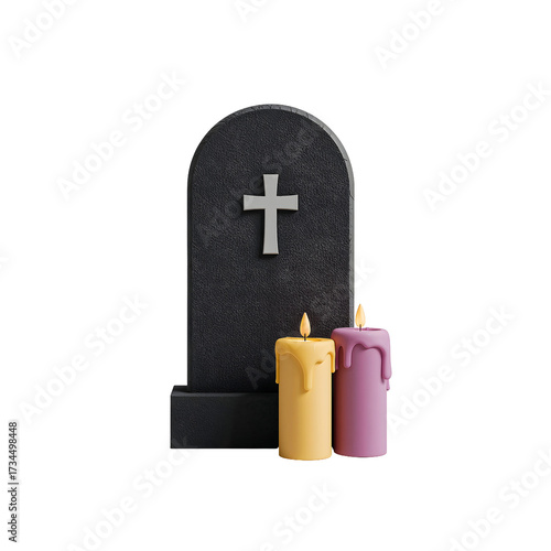 3D Element for Halloween Composition PSD Transparent Background