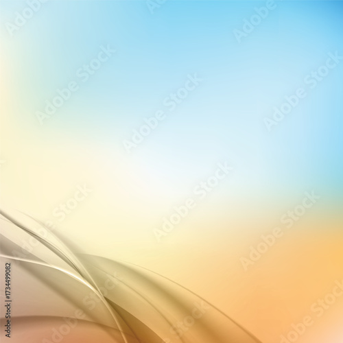 Abstract blue blurred gradient mesh background design.