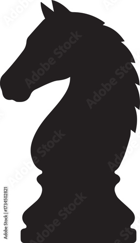 horse of chess silhouette vector