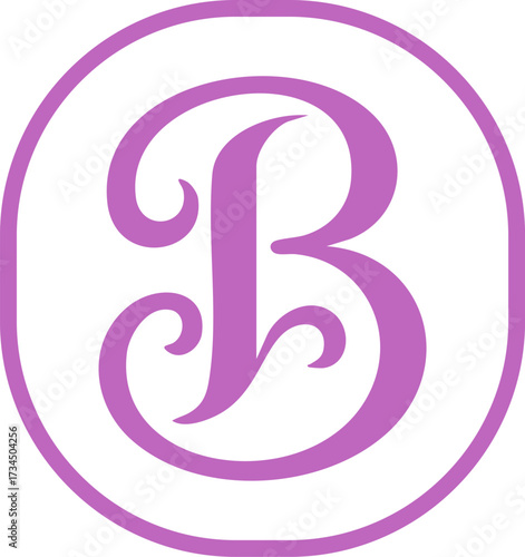 Letter B ornamental logotype 