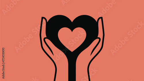 Show your love and care with a heart in hands, perfect for Valentine's Day or heartwarming messages of kindness and support for causes