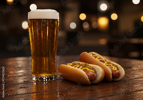 Beer Hot Dogs Pub Food Drink Food Photography