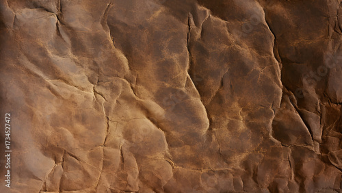 Old paper vintage texture surface for background. Recycle pale brown paper crumpled texture, Cream color recycled kraft paper texture blank with copy space for text.