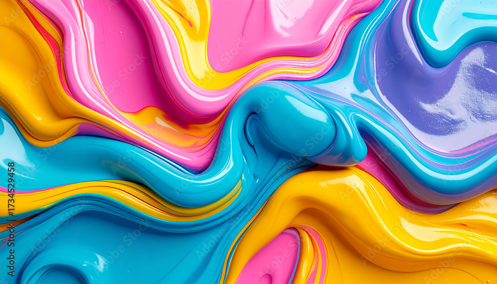 Fototapeta premium Pastel fluid swirls create sophisticated composition, evoking sense of organic movement and delight