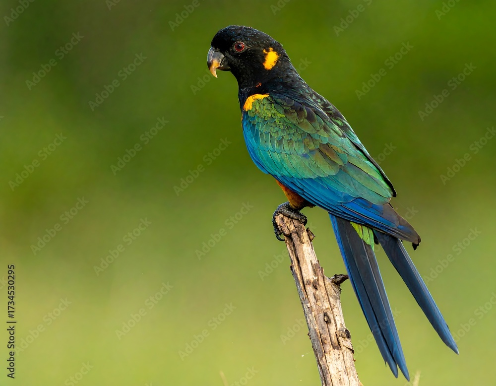 Fototapeta premium Vibrant parrot perched on branch