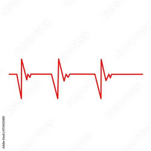 Heart cardiogram line. Vector illustration. heart beat graph