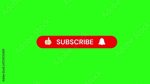 Animation of a like, subscribe and notification for youtube channel