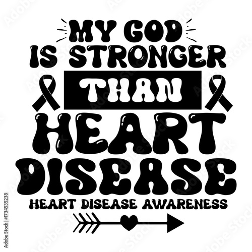 Heart Disease Awareness svg design
