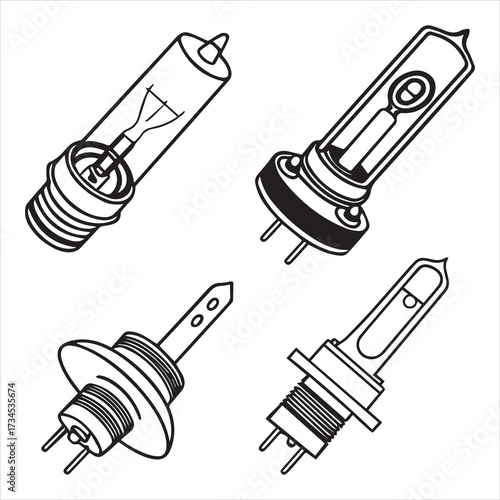 printer machine icon set vector