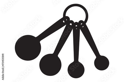  
Measuring Spoons Baking Cooking Rubber Stamp for Stamping Crafting Planners  on white background    