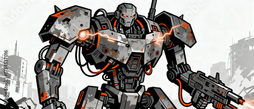 Post-apocalyptic Battle Robot