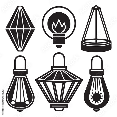 printer machine icon set vector