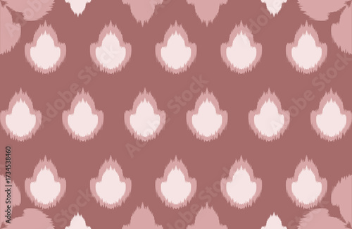 Ikat handwoven blurred zigzag in dusty rose harmony textile art