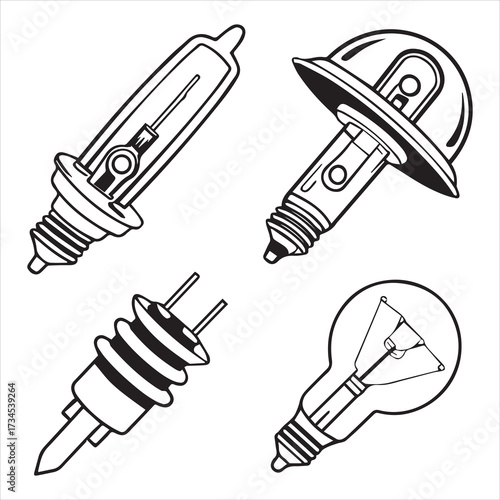 printer machine icon set vector