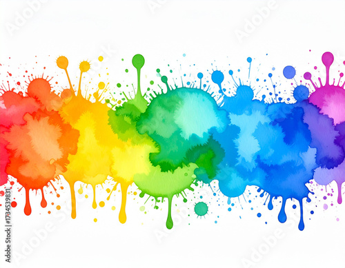 Minimalist watercolor splash poster on white background, an artistic modern décor print for homes, studios, and offices.