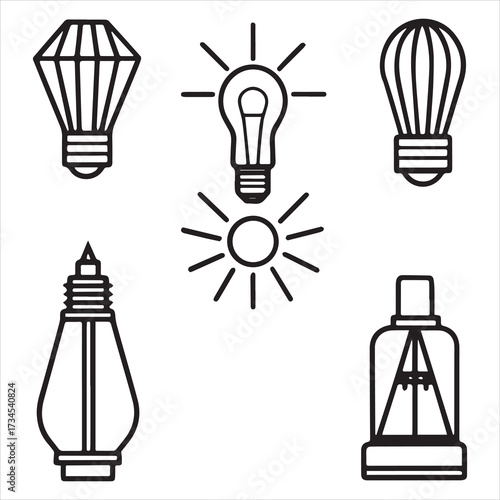 printer machine icon set vector