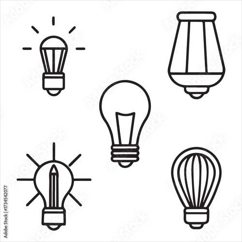 printer machine icon set vector