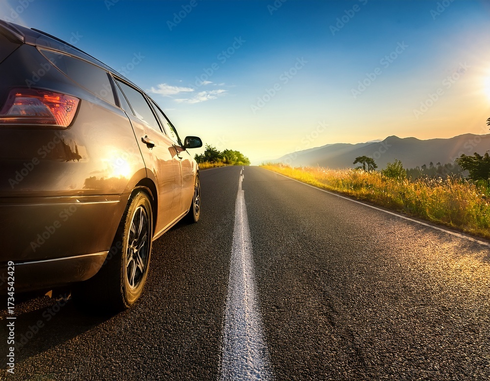 Fototapeta premium car on the road
