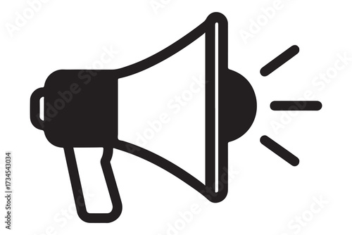 with Black handle positioned at angle showing speaker cone opening isolated on a white background