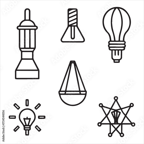 printer machine icon set vector