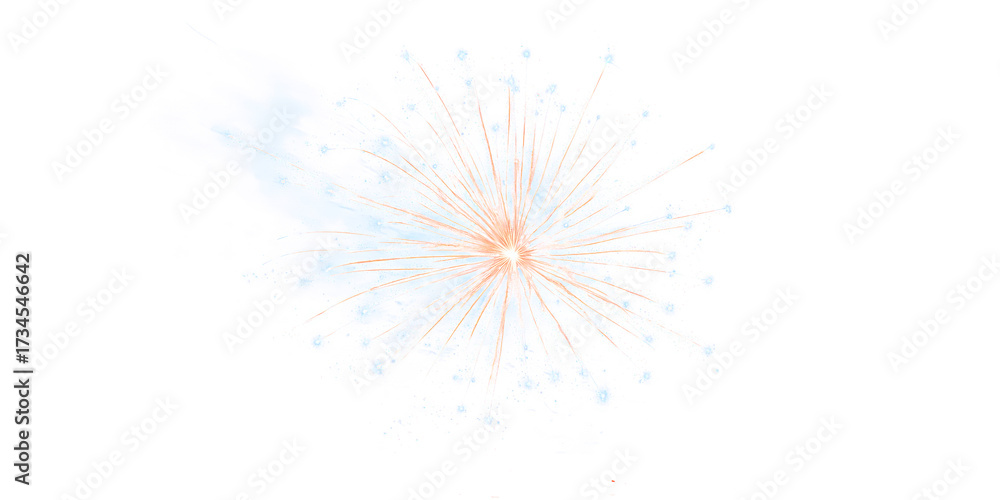 Fototapeta premium Celestial Burst: Fireworks explode in the night sky, creating a mesmerizing spectacle of light, color, and wonder. A vivid illustration to celebrate festivities and special events. firework for diwali