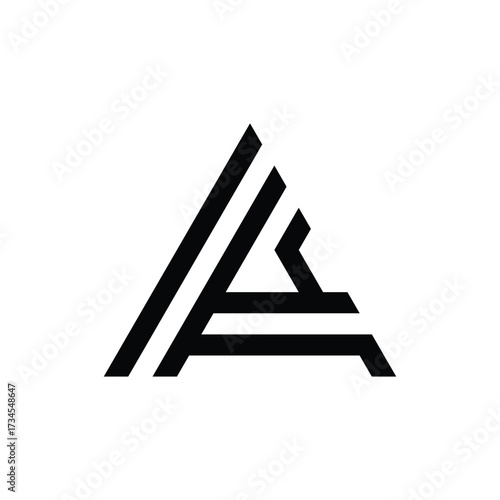 Modern geometric delta symbol icon for business and technology applications vector
