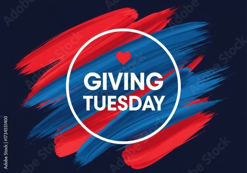 Generosity celebration with vibrant brushstrokes