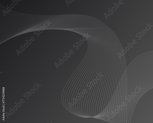 Abstract Wavy Line texture Background with Gradient Flow